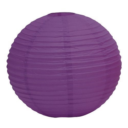 Weddingstar Round Paper Lantern, Small, Plum N2