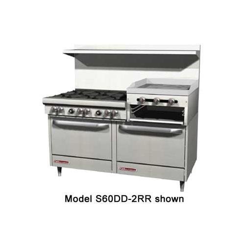 Southbend 400 Series Ultimate Restaurant Range 60" 6 Burner raised griddle/broiler Convection Oven - 4601AC-2RR