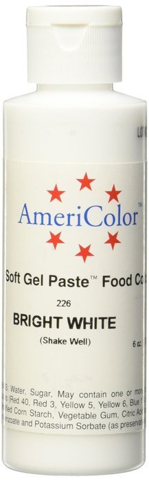 Americolor Soft Gel Paste Food Color, 6-Ounce, Bright White