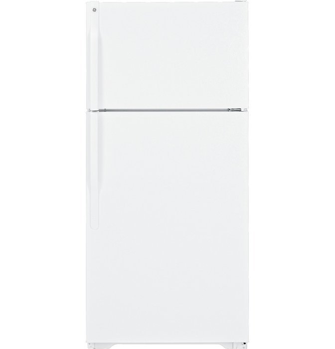 GE REFRIGERATORS 632137 14.6 cu. ft. Top Freezer Refrigerator with Reversible Door Swing, White