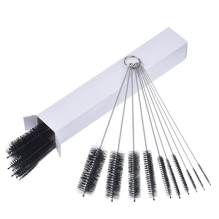 eBoot 8.2 Inch Nylon Tube Cleaning Brush Set Pipe Cleaning Brushes with Protective Cap, 10 Pieces N7