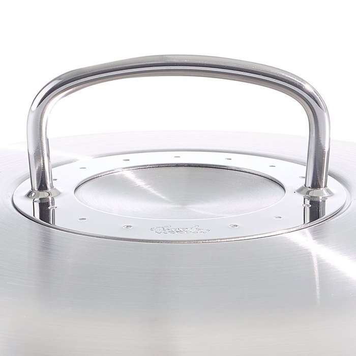 Fissler FISS-08437328001 Round Roaster with Domed Lid, 12", Silver N2