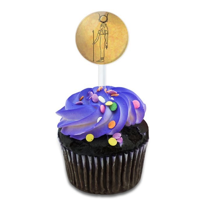 Hathor Ancient Egyptian Goddess Cake Cupcake Toppers Picks Set