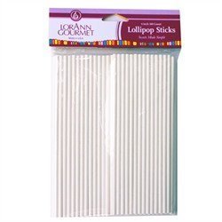 Lorann Gourmet 6 inch Lollipop Sticks 100 Count