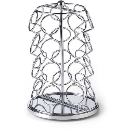 28 Capacity Coffee Pod Lazy Susan Base Carousel in Chrome