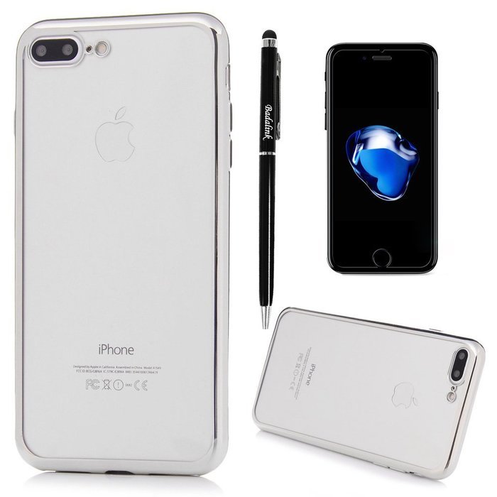Badalink iPhone 7 Plus Case (5.5") Electroplated Plating Soft TPU Shockproof Flexible Easy Grip Crystal Clear... N28