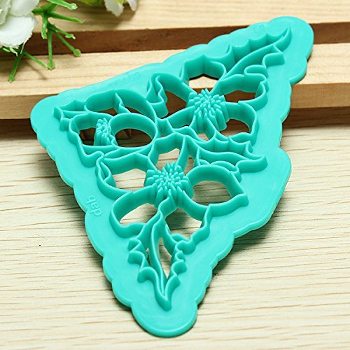 Christmas Cake Decorating Fondant Tools Cake Rose Flower Cutter N4