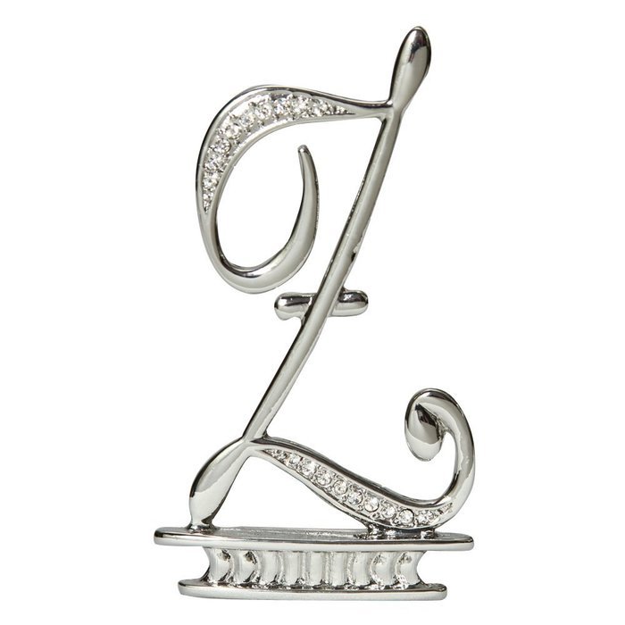 Ivy Lane Design Monogram Crystal Cake Top Letter E, Silver, 4-1/2-Inch N3