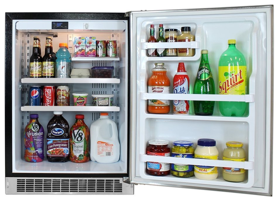Marvel MPRO6ARM-BS-LR 24-Inch Professional SS Solid Right Hinge Door Refrigerator