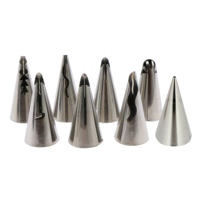 NALATI 8pcs Russian Stainless Steel Tips Tulip Sphere Whip Cream Buttercream Icing Piping Nozzles DIY Baking Tools...