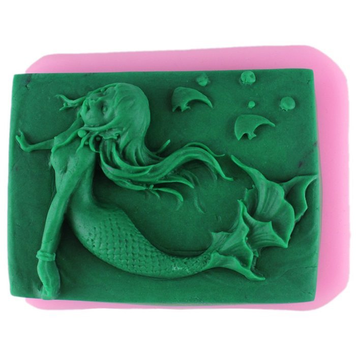 Mujiang Little Mermaid Cake Decorating Food Grade Silicone Jello Sugar Chocolate Fondant Molds N28