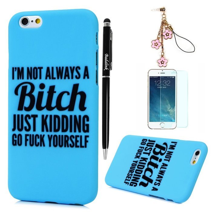 iPhone 6S Case,iPhone 6 Case (4.7") - Candy Color Kidding Words Series Slim Fit Shock-absorption Full Edge Protective...