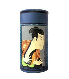 Japanese Ukiyo-e Tea Canister - Blue N3