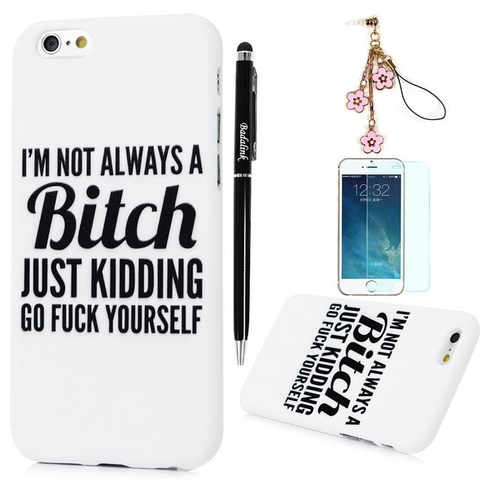 iPhone 6S Case,iPhone 6 Case (4.7") - Candy Color Kidding Words Series Slim Fit Shock-absorption Full Edge Protective... N4