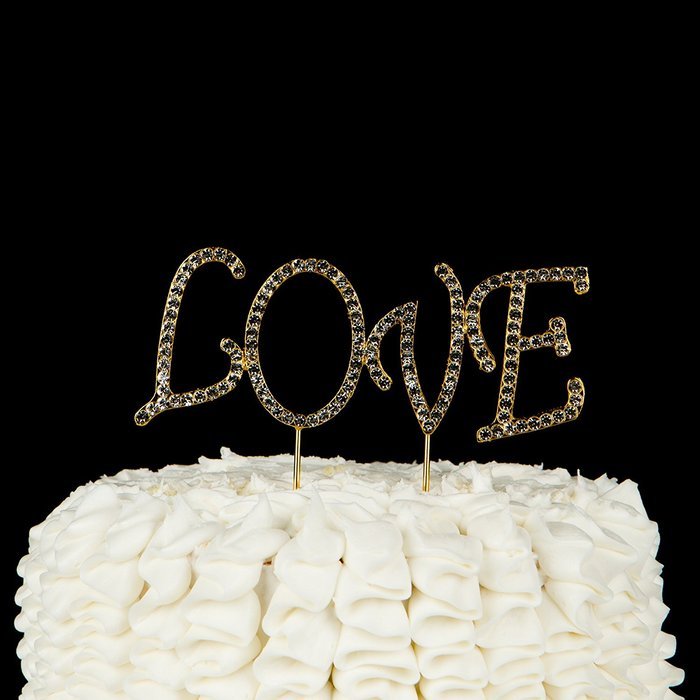 Happily Ever After Wedding Cake Topper, Gold Fairytale Princess Decoration (Happily Ever After - Gold) N17