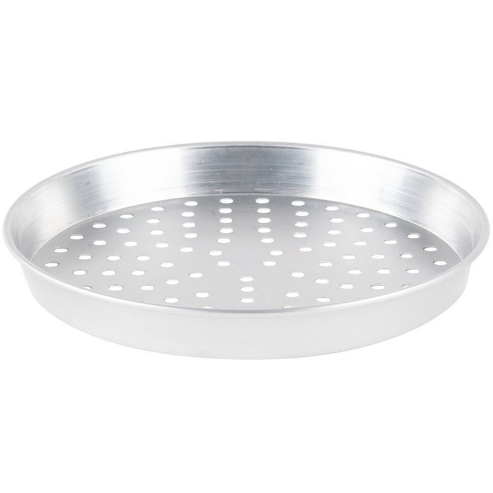 American Metalcraft A90121.5P 12" x 1 1/2" Perforated Standard Weight Aluminum Tapered / Nesting Pizza Pan