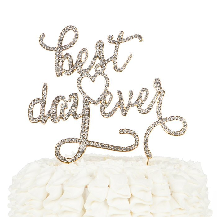 Happily Ever After Wedding Cake Topper, Gold Fairytale Princess Decoration (Happily Ever After - Gold) N18