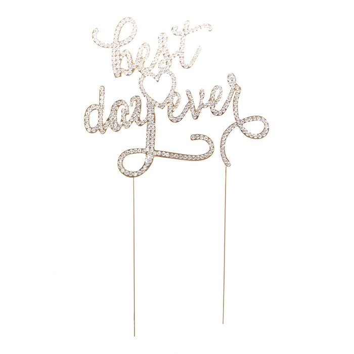 Happily Ever After Wedding Cake Topper, Gold Fairytale Princess Decoration (Happily Ever After - Gold) N19