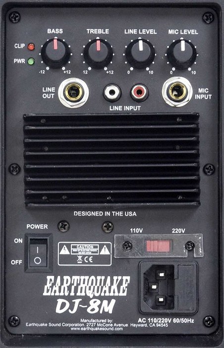 Earthquake Sound DJ-8M 2-Way Monitor/PA Speaker (Black) N4