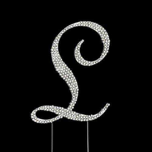 Rhinestone Cake Topper Letter L by Other