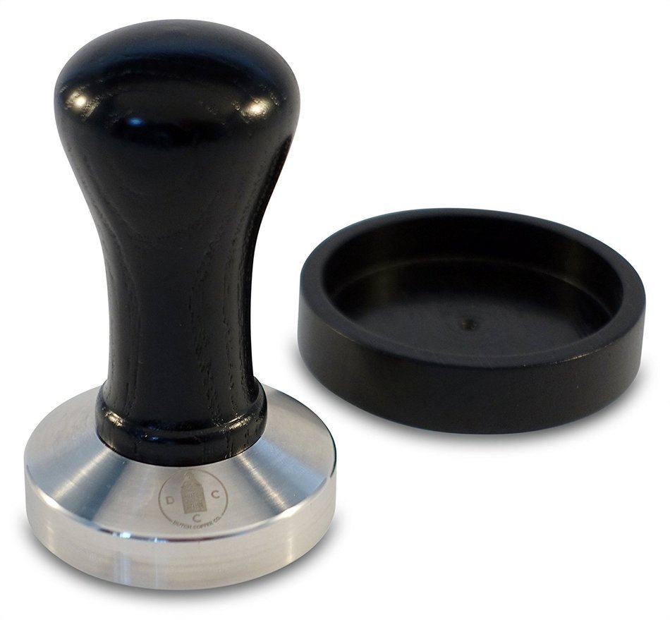 Coffee Tamper 58 Dutch Coffee Co. Premium Design - Espresso Tamper 58mm Stainless Steel Base with Solid Wood Handle... N5