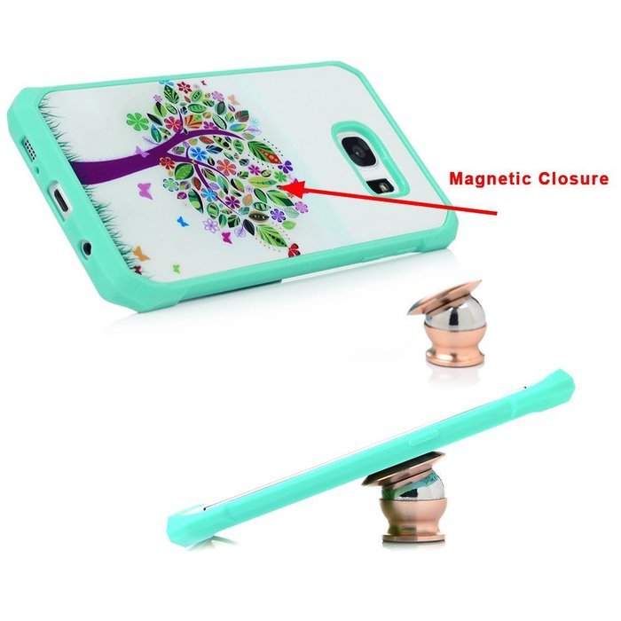 Badalink Galaxy S7 Edge Case Shockproof Drop Protection TPU Bumper Frame + Colorful Painting Hard PC Protective... N52