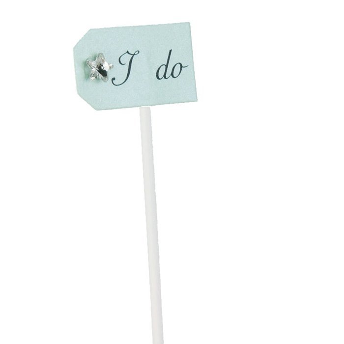 Paper Star I do Cake Topper Cupcake Pick Wedding Party Decor Pack of 10 - Beige N22