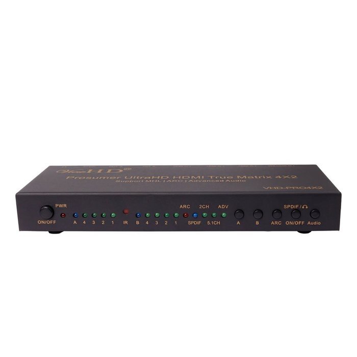 ViewHD Premium HDMI 4x2 Matrix v1.3 for HD 1080P with SPDIF Digital Surround or HiFi Stereo Audio Output (Compact... N6