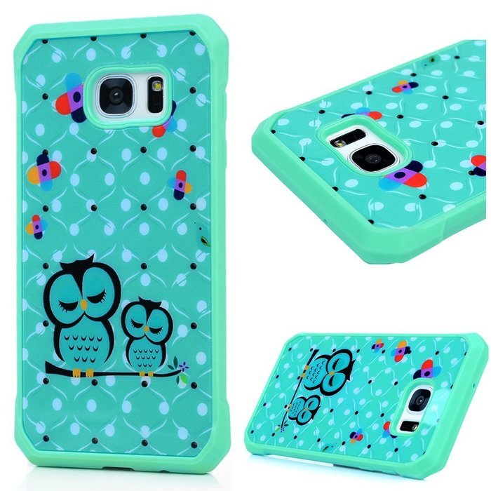 Badalink Galaxy S7 Edge Case Shockproof Drop Protection TPU Bumper Frame + Colorful Painting Hard PC Protective... N62