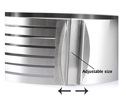 Layer Cake Slicing Kit - Adjustable Size - 6 Round Layers - Stainless Steel N2