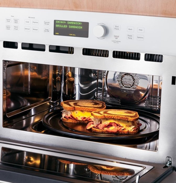 GE PSB9120DFWW Profile Advantium 30" White Electric Single Wall Oven - Convection