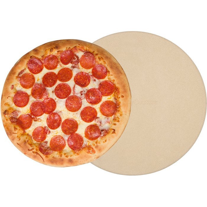 Round Pizza Stone 15 Inch 3/4" Extra Thick - Bread Baking Stone For Indoor Oven Outdoor BBQ Grill - With Durable...