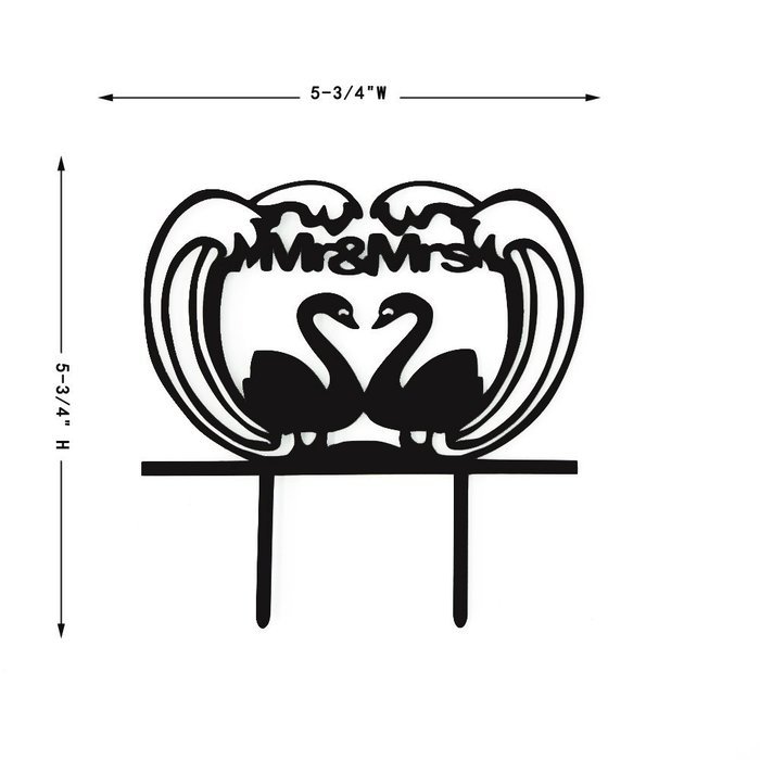 Ecape Wedding Cake Toppers Acrylic Bride and Groom Bridal Cake Toppers with Art Words Mr and Mrs for Cake Decoration N50