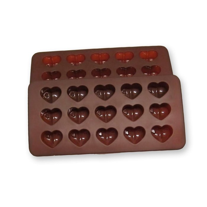 Silicone Heart Mold Shaped BY Craviy, -Set of 2- Silicone Chocolate Molds, Candy, Jelly, Heart Shaped Ice Cube... N4