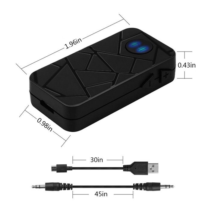 HAOGOODS Portable Wireless Bluetooth 4.1 Receiver A2DP adapter and Hands Free Calling for smartphones...