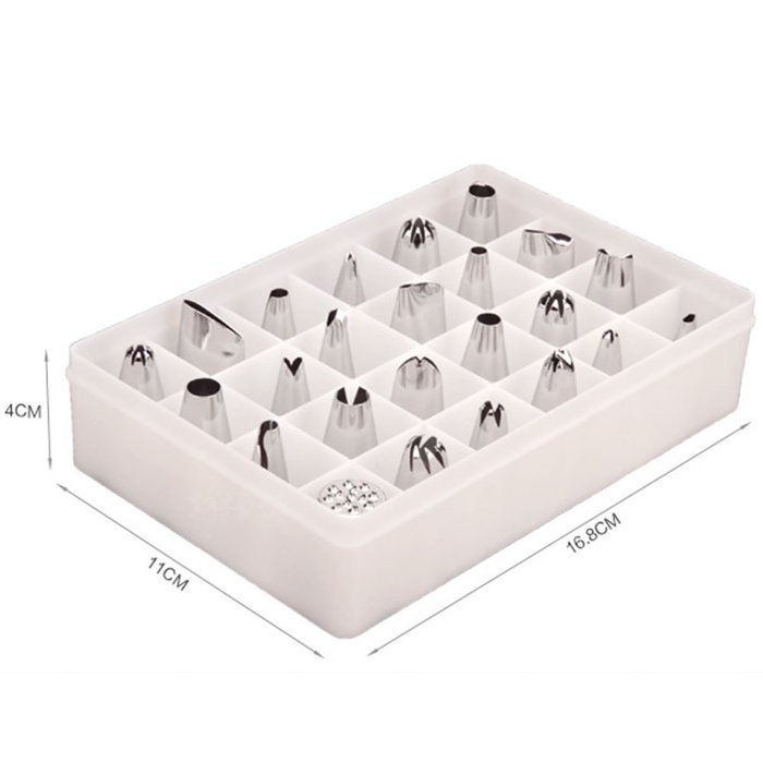 Yakamoz 24-piece DIY Cake Sugarcraft Decorating Tips Icing Piping Nozzles Tool Set