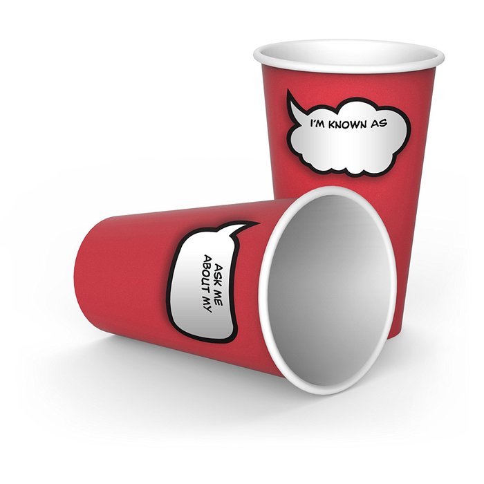 Fred & Friends CHIT CHATS Write-On Paper Cups N4