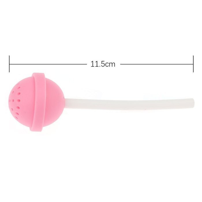 Safe Lollipop Silicone Tea Leaf Infuser Strainer Herbal Spice Filter Diffuser - Green N4