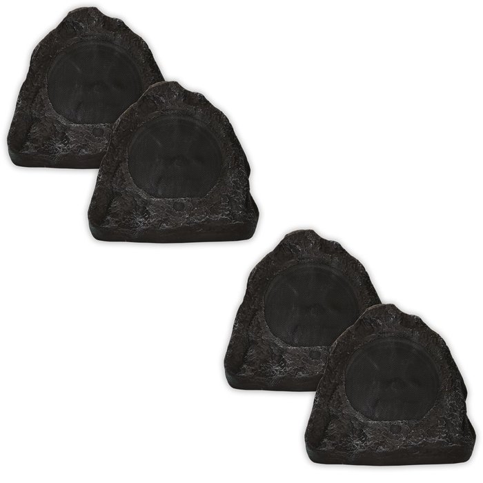 Acoustic Audio G6RS Granite 6.5" Rock Speaker 2 Pair Pack Outdoor Weatherproof Speakers