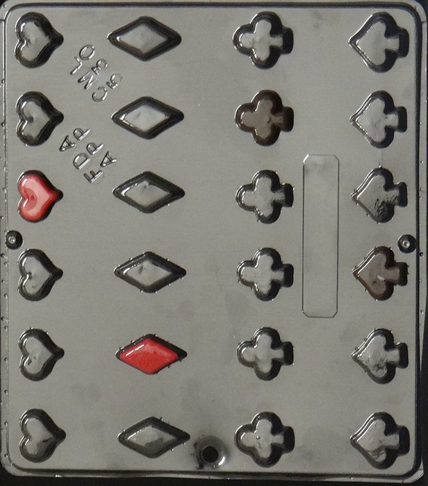 Playing Cards Suits Hearts Diamonds Clubs Spades Chocolate Candy Mold 530