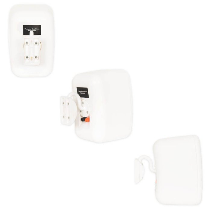 Theater Solutions TS525ODW Indoor or Outdoor Speakers Weatherproof Mountable White 4 Pair Pack N4