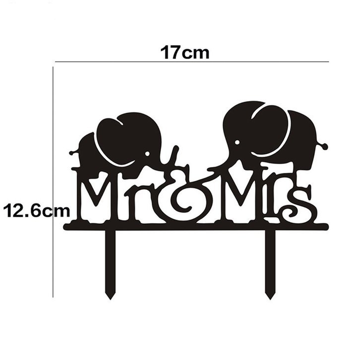 Ecape Creative Mr and Mrs Personalized Wedding Cake Toppers Deer Cake Topper for Special Events N19