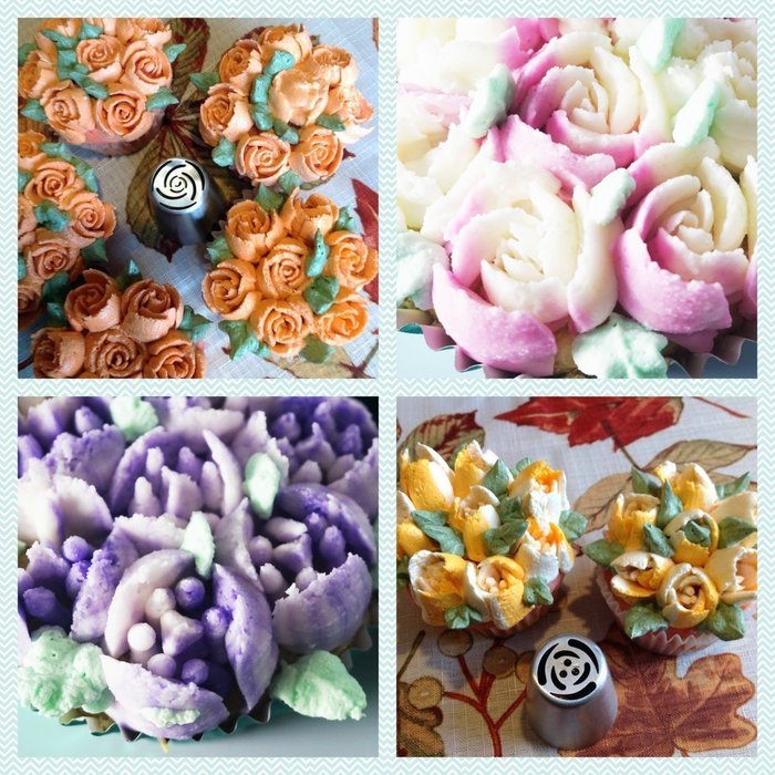 Latest Pridebit Holiday Russian Piping Tips(4 Holiday Edition Nozzles+23 Popular Nozzles)10 Pastry Bags 1 Coupler N3