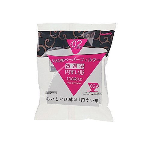 Hario White 01 Paper Filters (100 filters)(2 Pack)