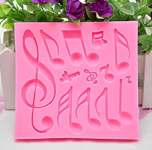 KOOTIPS DIY Large Music Note Cookie Cutter Cake Silicone Mould Fondant Sugarcraft Cookie Plunger Cutter Mold Decorating...
