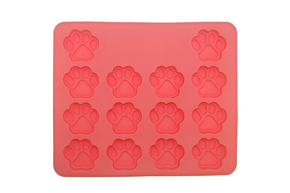 2-Pack Food Grade Silicone Dog Paw and Bone Molds With Recipe Booklet N2