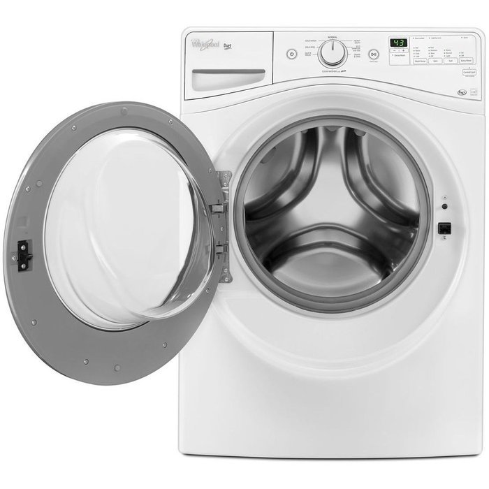 WHIRLPOOL WASHERS & DRYERS 2490340 Duet 4.2 cu.ft. High Efficiency Front Load Washing Machine, White, 8 Wash Cycles