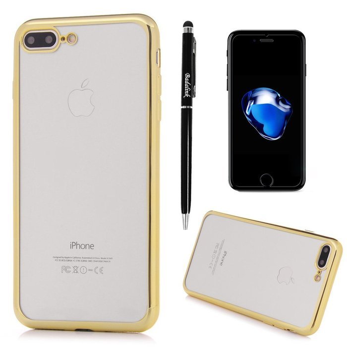 Badalink iPhone 7 Plus Case (5.5") Electroplated Plating Soft TPU Shockproof Flexible Easy Grip Crystal Clear... N30