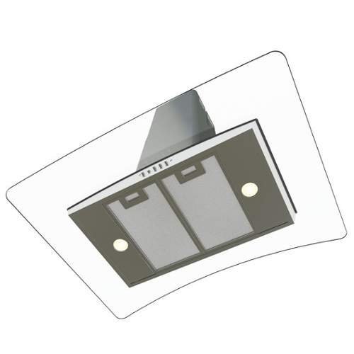 Miseno MH00436G 750 CFM 36 Inch Stainless Steel Island Range Hood with Dual Halo, Stainless Steel / Glass
