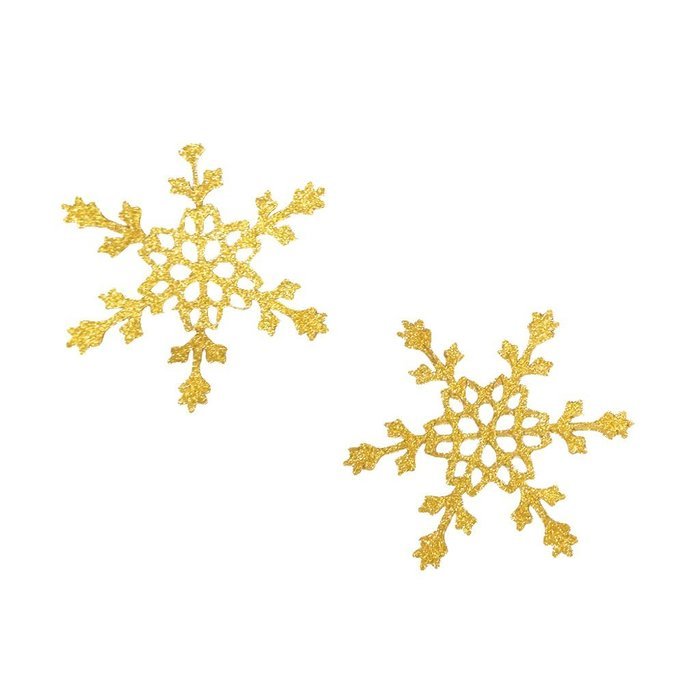 20 Pcs Gold Glitter Snowflake Cupcake Cake Toppers Pick Wedding Bridal Party